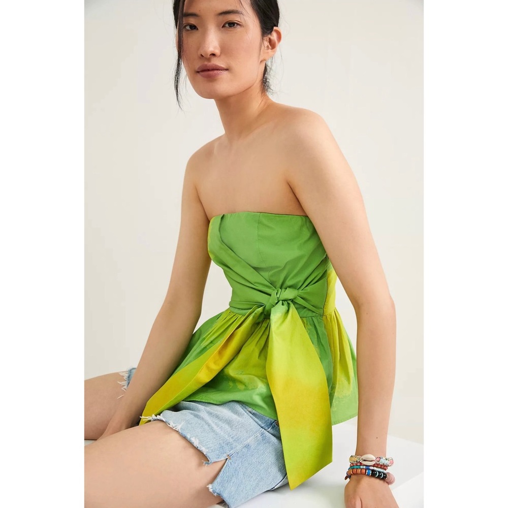 Anthropologie Tie-Front Tube Top NWT - XL